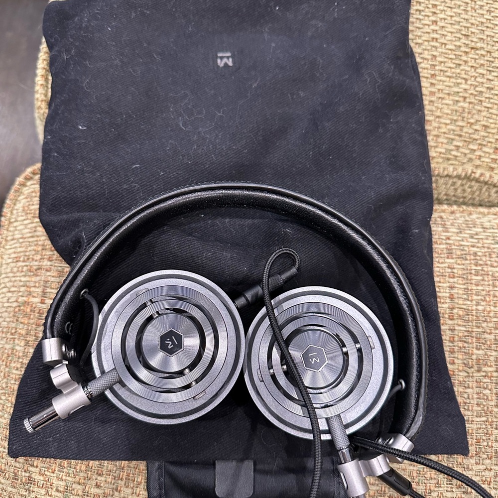 Premium Black and Silver On-Ear Headphones